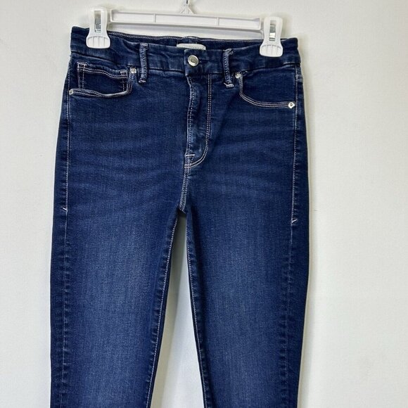 Good American Good Legs Crop Jeans Womens Size 27 High Rise Pink Thread - Picture 4 of 9